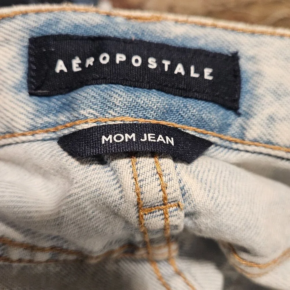 Aeropostale Jeans, whitewashed distressed denim, Size O - Picture 7 of 10